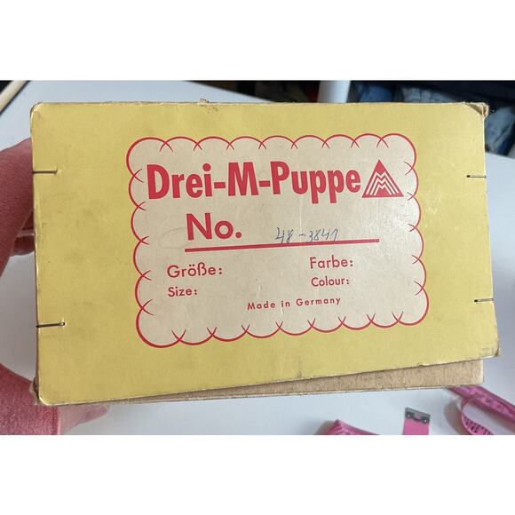 Vintage 1940’s Drei-M-Puppe Doll Germany Sleepy Eyes Vinyl Original Box - Picture 7 of 7